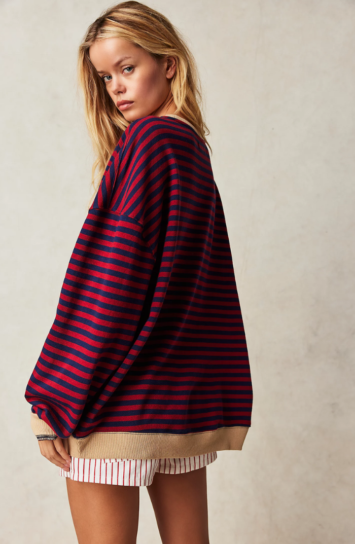 Sana | Gestreifter Oversize-Pullover