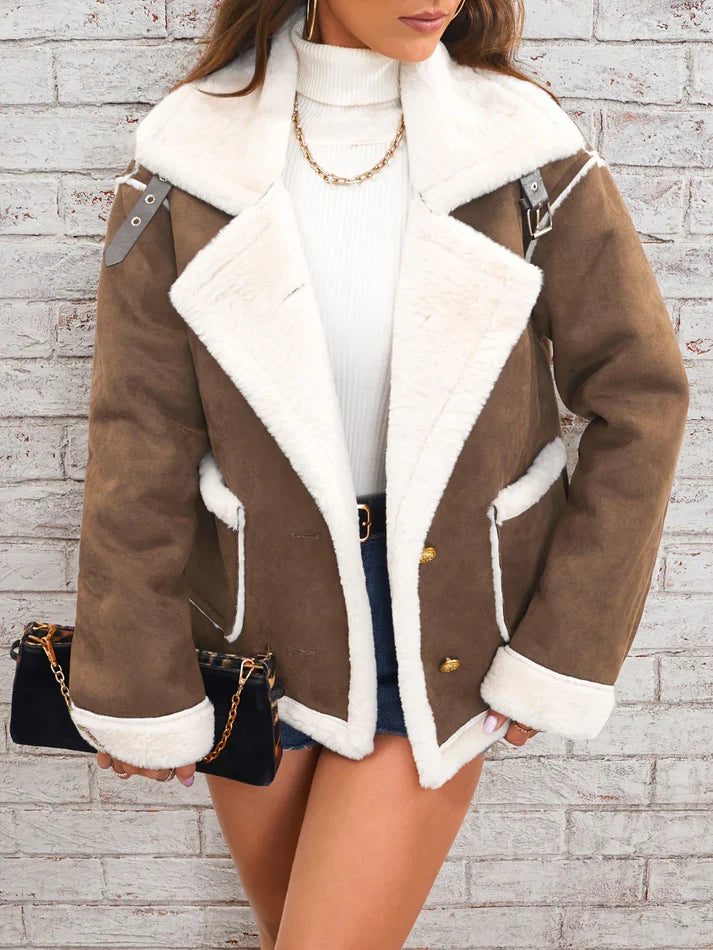 Runa - Damen Jacke mit Reverskragen und Knöpfen