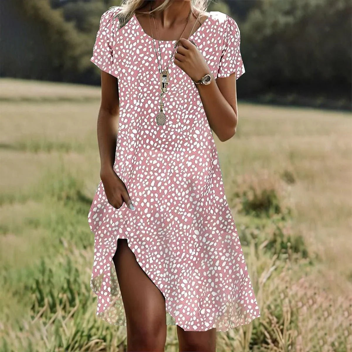 Ciara - Kleid mit Polka dot Muster