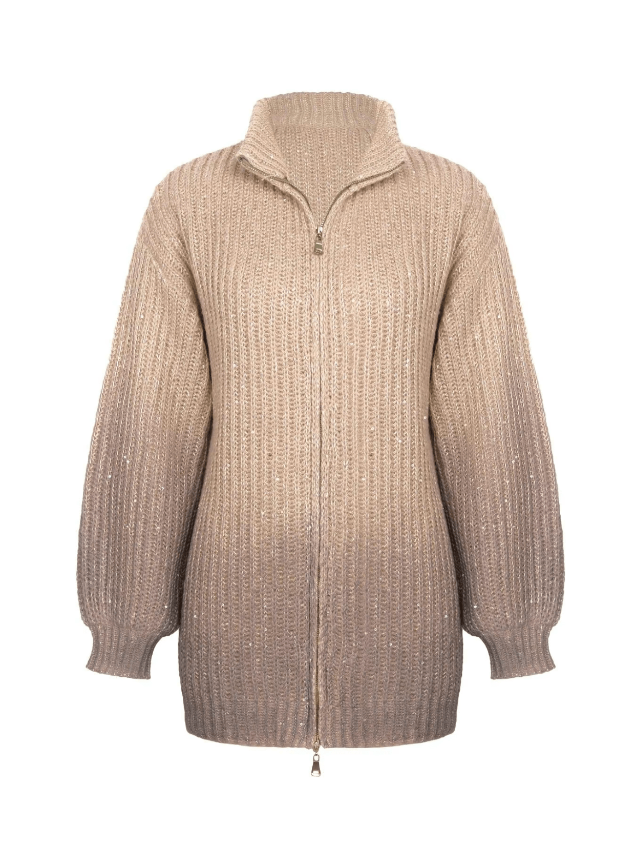 Lisa - Glam Strickjacke mit Reißverschluss