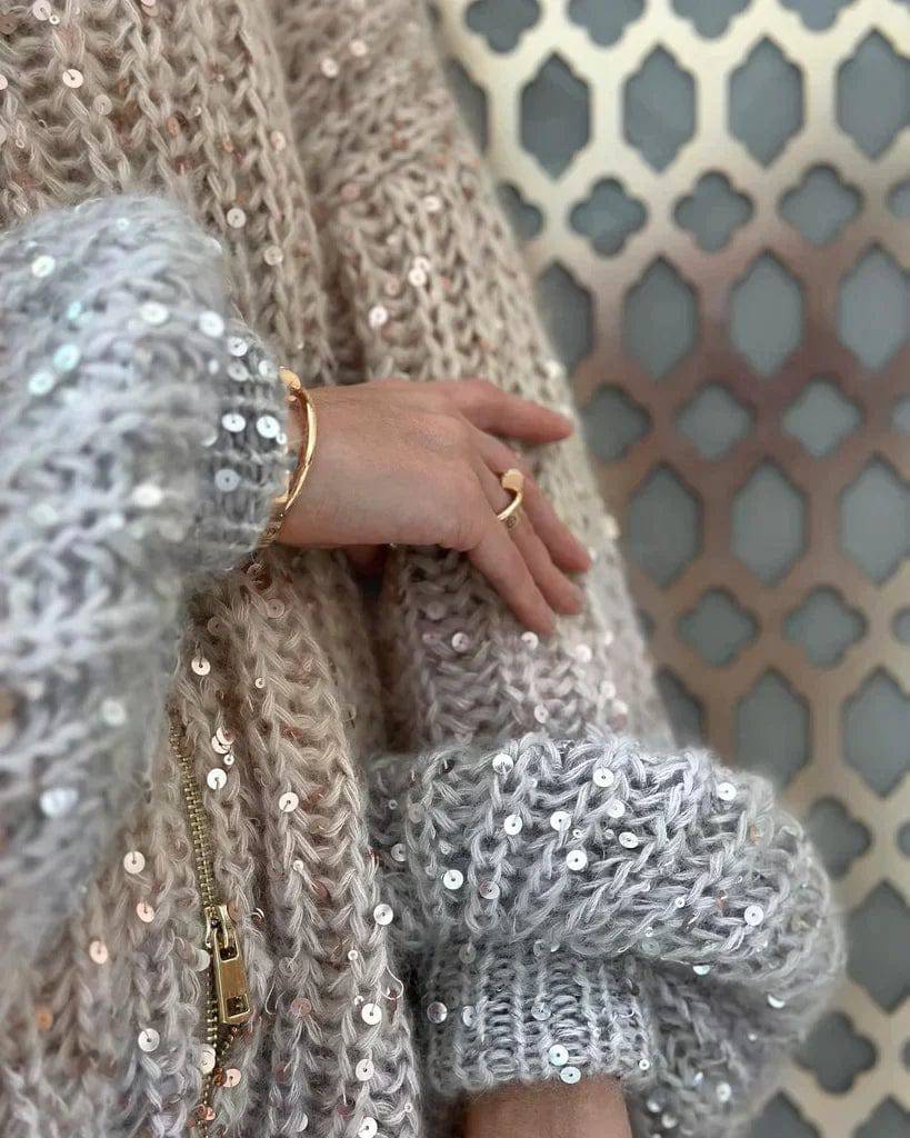 Lisa - Glam Strickjacke mit Reißverschluss