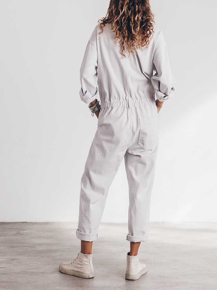 Mia - Jumpsuit mit lockerer Passform und Knopfleiste