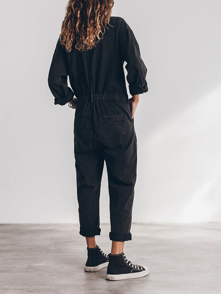 Mia - Jumpsuit mit lockerer Passform und Knopfleiste
