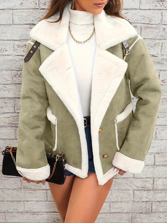 Runa - Damen Jacke mit Reverskragen und Knöpfen