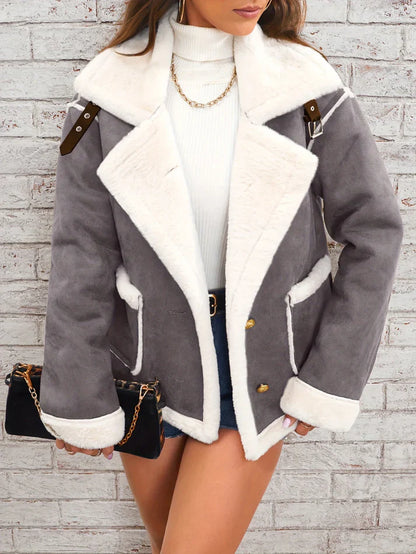 Runa - Damen Jacke mit Reverskragen und Knöpfen