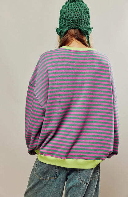 Sana | Gestreifter Oversize-Pullover