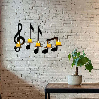 Demi™ – Schwarze Wandleuchte mit Musiknoten