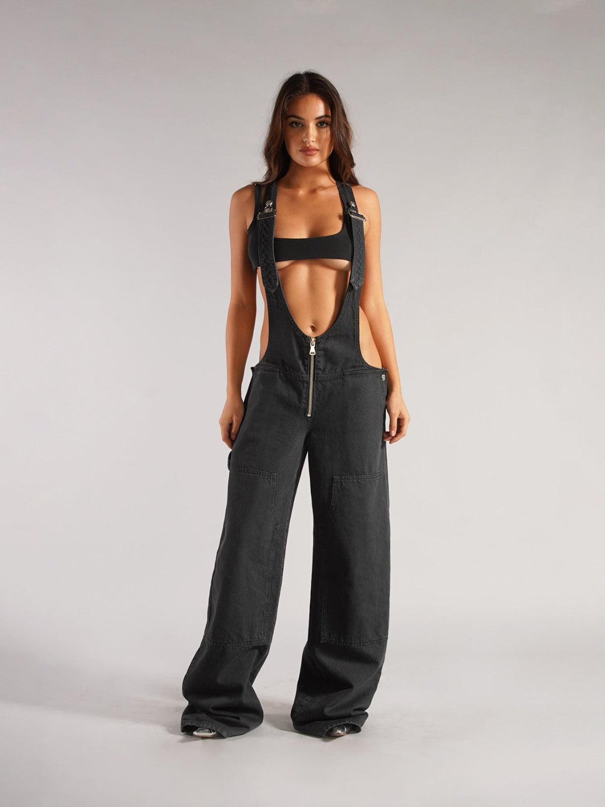 ANNA - taillierter jeans overall