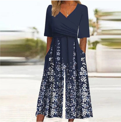 Eleanor - Elegante Weite-Rohre Jumpsuit