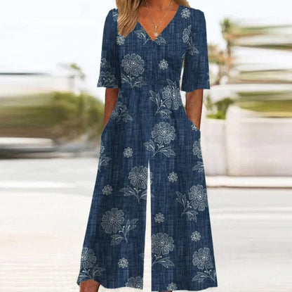 Eleanor - Elegante Weite-Rohre Jumpsuit