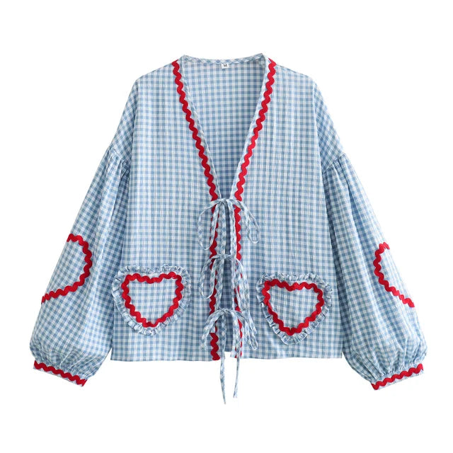 Emma - Herz Taschen Top