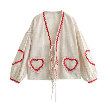 Emma - Herz Taschen Top