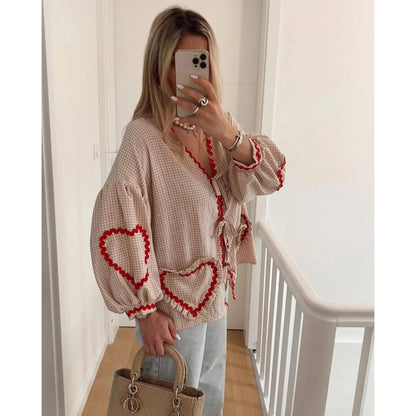 Emma - Herz Taschen Top