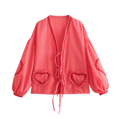 Emma - Herz Taschen Top