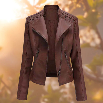 Elena™ | Leder Damen Wintermantel