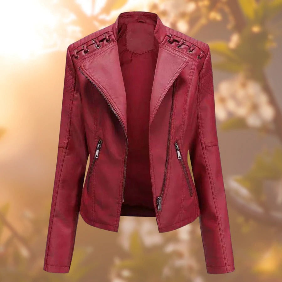 Elena™ | Leder Damen Wintermantel