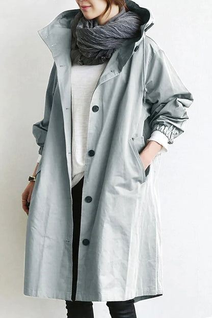 Zara - Wasserabweisende Kapuzen-Windjacke Regenmantel