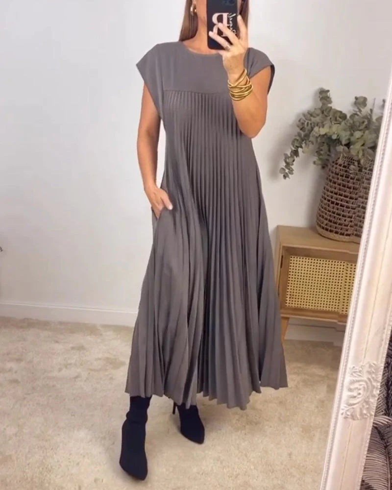 Maya™ – Ärmelloses Faltenkleid