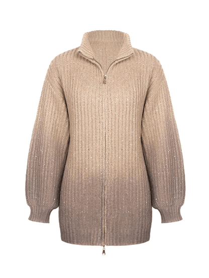 Lisa - Glam Strickjacke mit Reißverschluss
